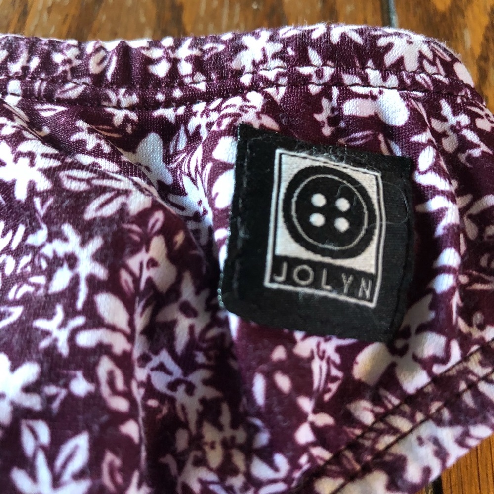 Purple and white jolyn bottoms